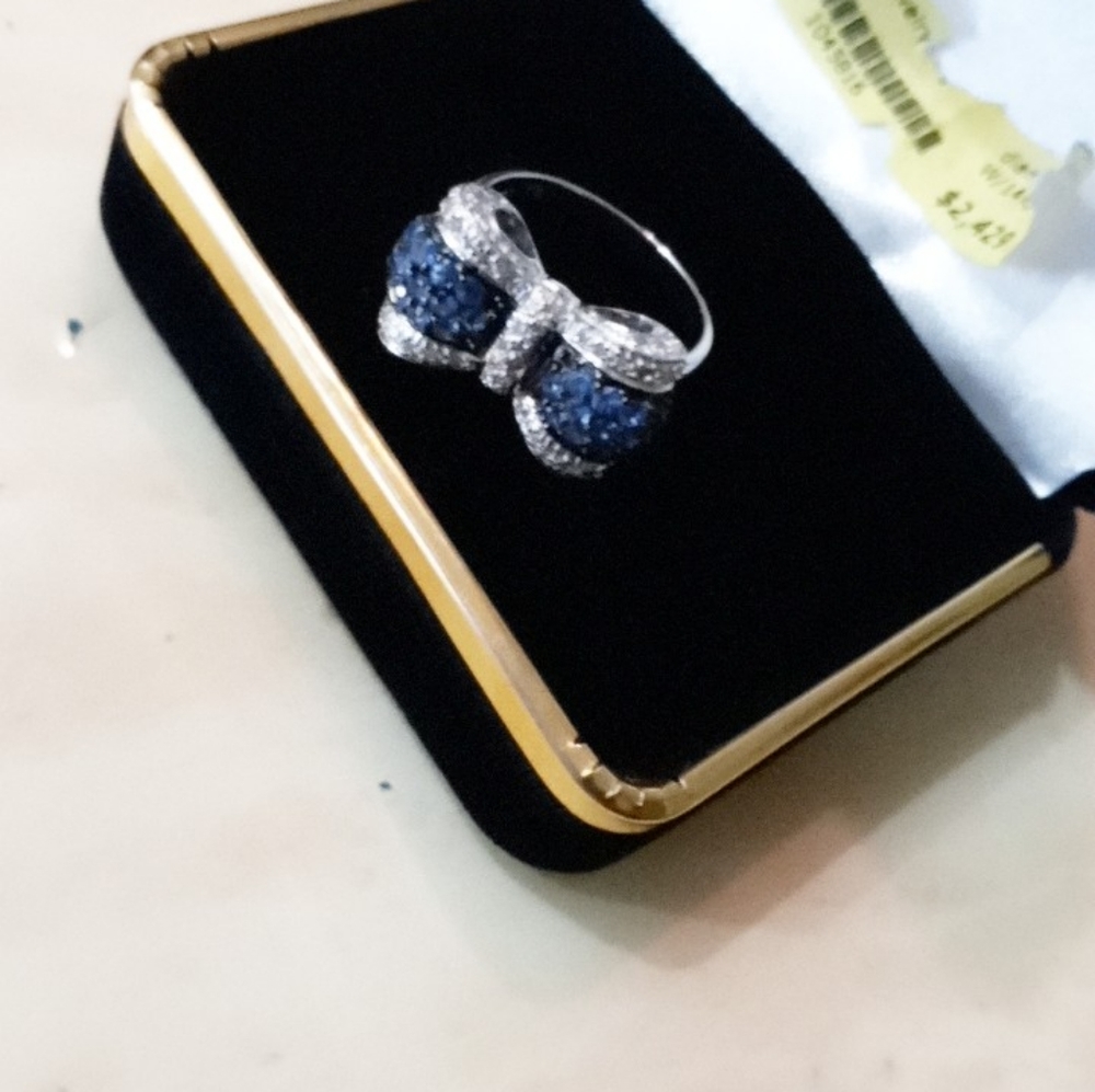 Diamond Saphire/White Gold 14k Ring